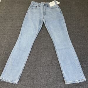 Abercrombie & Fitch '90s Slim Straight Jeans Women 28 Blue Denim Ultra High Rise